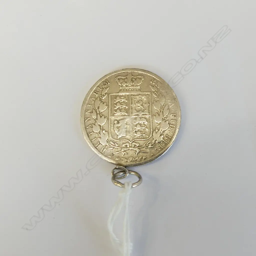QUEEN VICTORIA 1884 SILVER COIN PENDANT  Image 1++