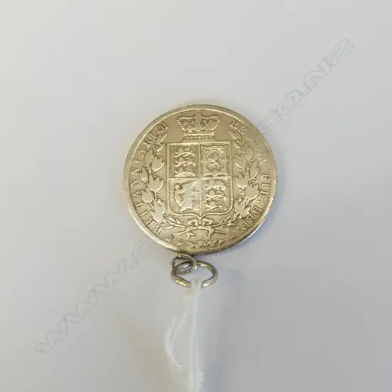 QUEEN VICTORIA 1884 SILVER COIN PENDANT 