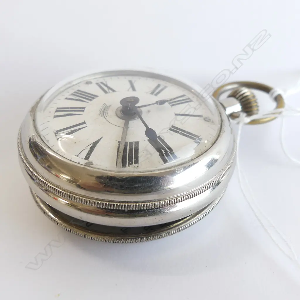 C1900/1920 ALARM TRAVEL / POCKET WATCH RUNNING details in the back Image 1++