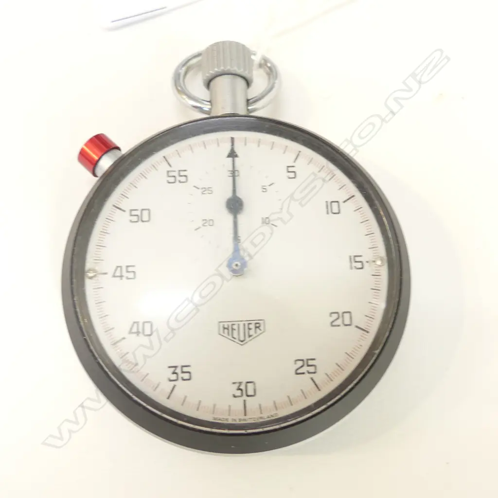 HEUER STOPWATCH - BACK ENGRAVED S.C.C.C. NO1 (SOUTH CANTERBURY CAR CLUB) WORKING  Image 1++