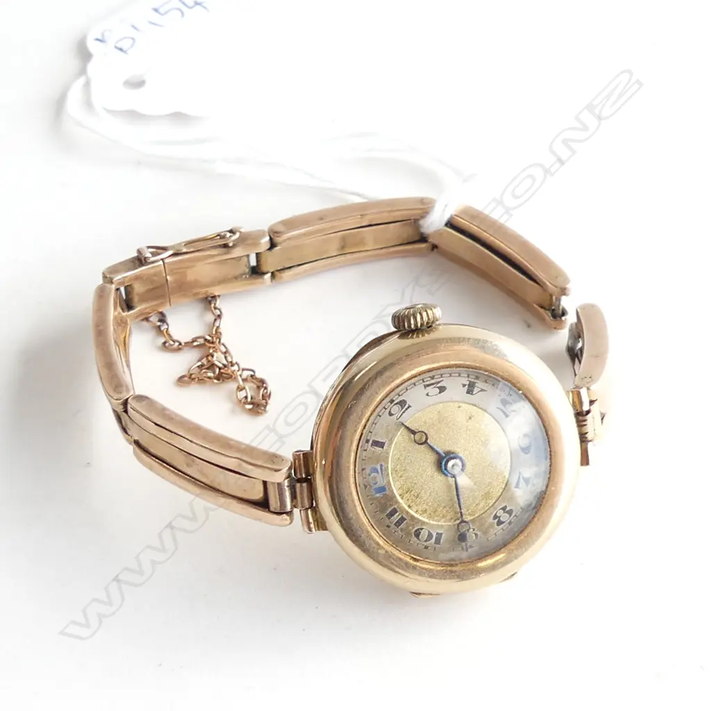 9CT VINTAGE WATCH 19.3 GRAMS STRAP AF ##RTV## Image 1++