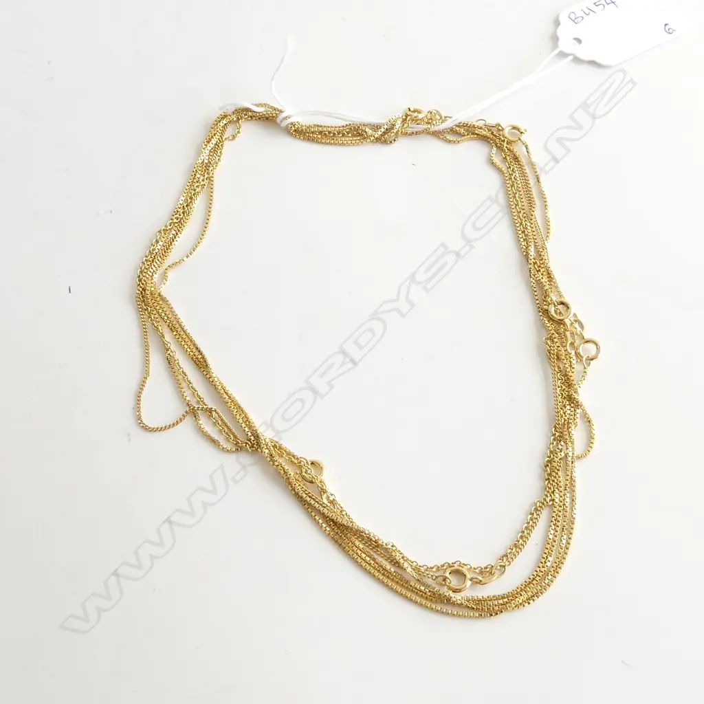 6 ASST. ROLLED GOLD NECKLACES BY SPIDEL GERMANY Image 1++