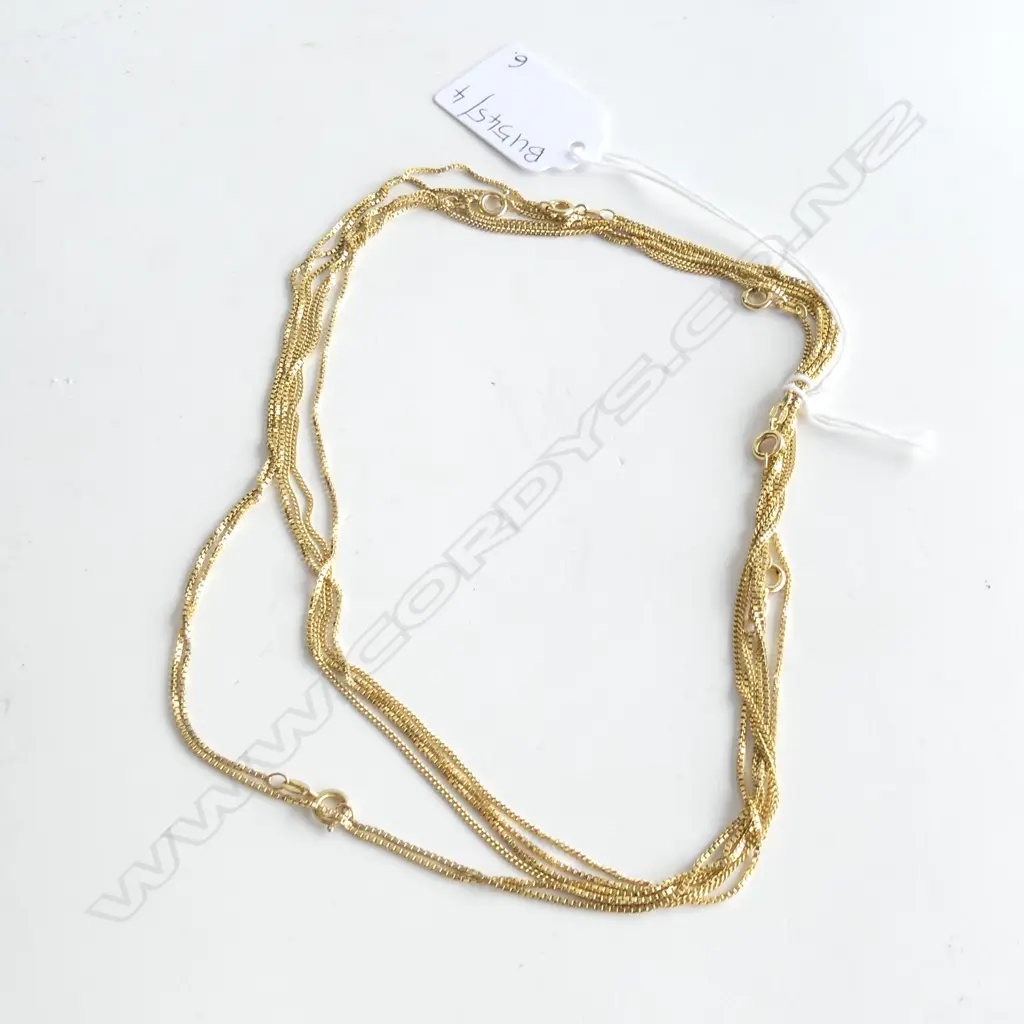 6 ASST. ROLLED GOLD NECKLACES BY SPIDEL GERMANY Image 1++