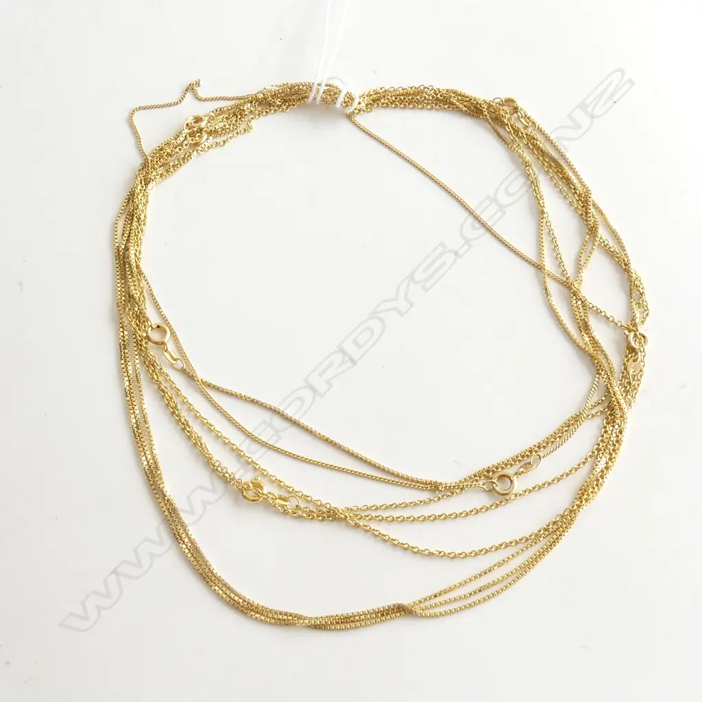 8 ASST. ROLLED GOLD NECKLACES BY SPIDEL GERMANY Image 1++