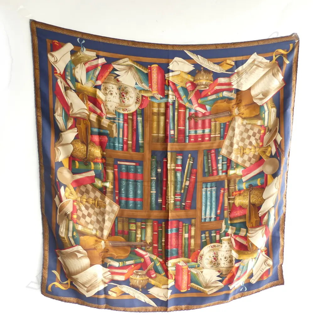 VINTAGE CHRISTIAN DIOR 100% SILK SCARF - MADE IN ITALY  Image 1++
