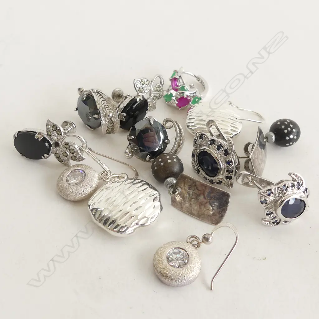 7 PRS STG EARRINGS 45 GRAMS Image 1++