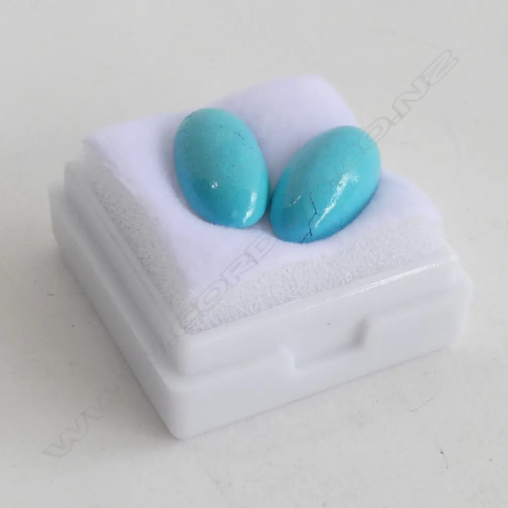 PR OVAL SHAPED TURQUOISE STONES 15 X 8MM Image 1++
