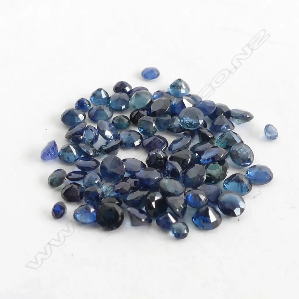 BAG ROUND, FACETED 10CT SAPPHIRES 1-3MM Image 1++
