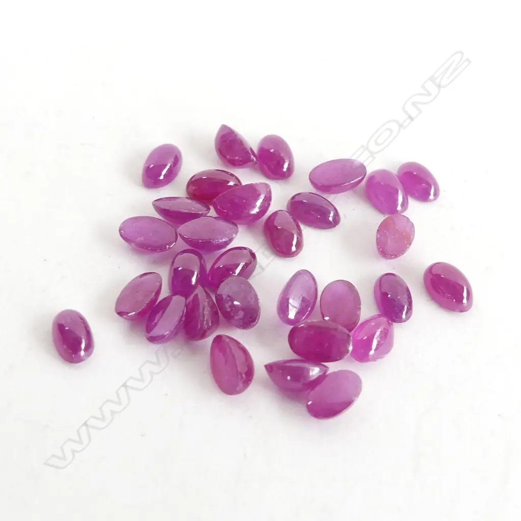 BAG 10 CT RUBY CABOCHONS, ALL SAME SIZE Image 1++