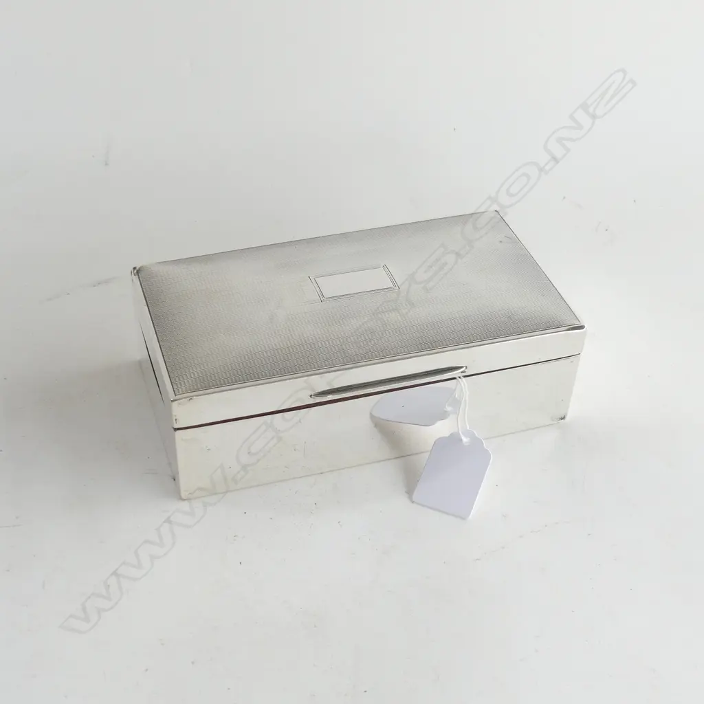 STG SILVER CIGARETTE BOX, B'HAM 1934 W.170mm Image 1++