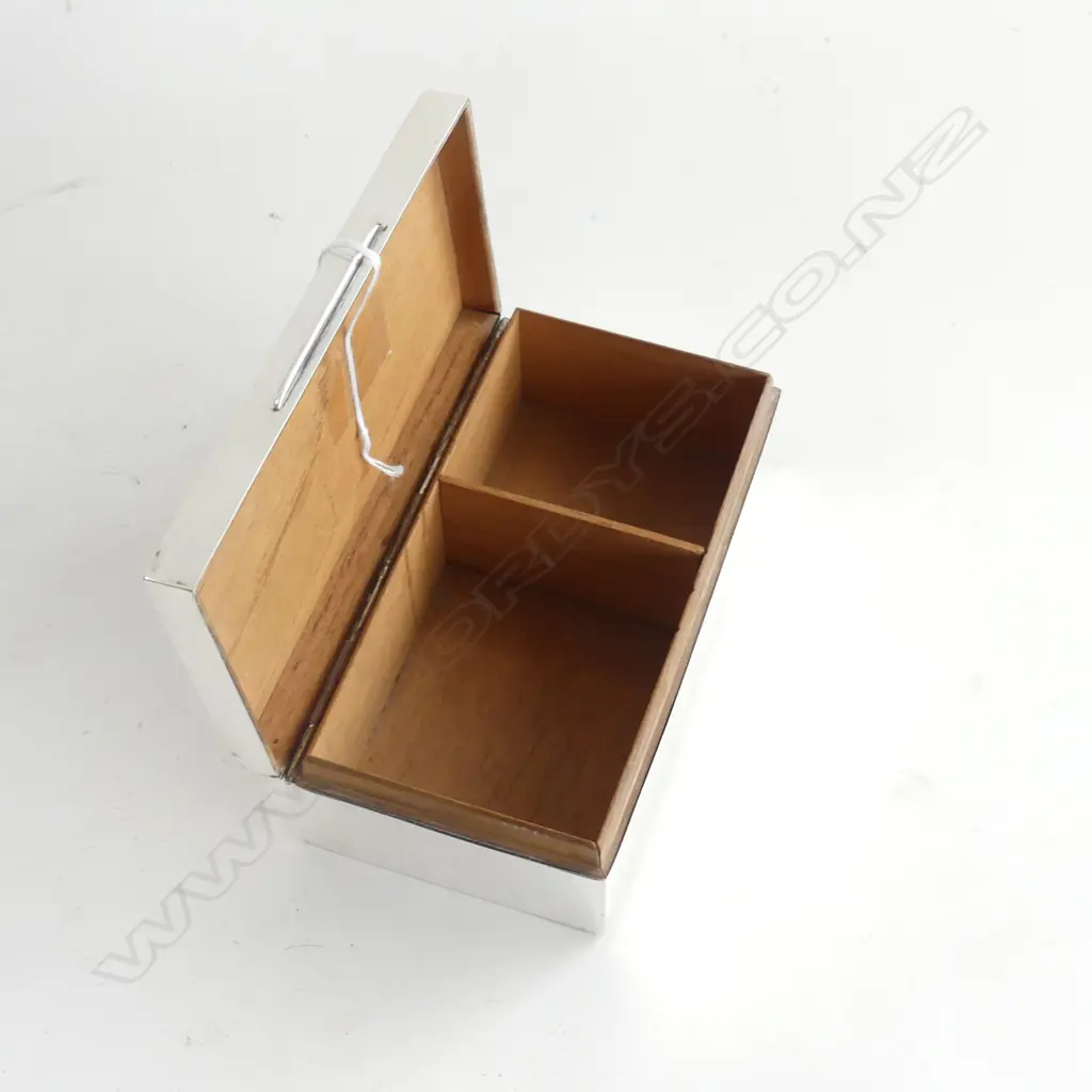 STG SILVER CIGARETTE BOX, B'HAM 1934 W.170mm Image 1++