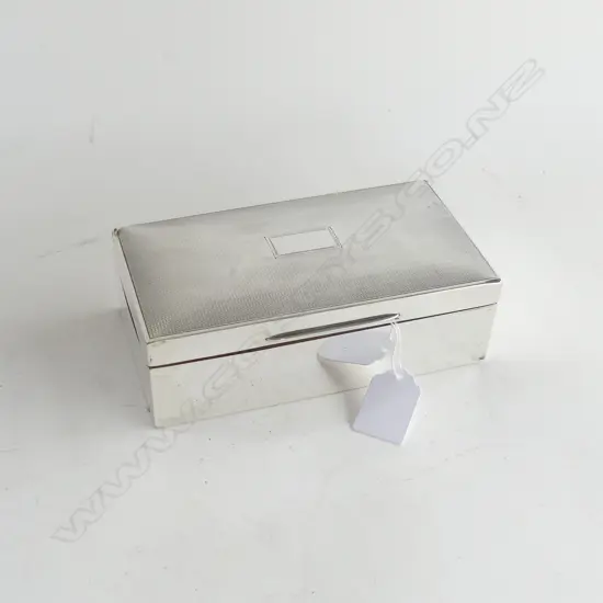 STG SILVER CIGARETTE BOX, B'HAM 1934 W.170mm