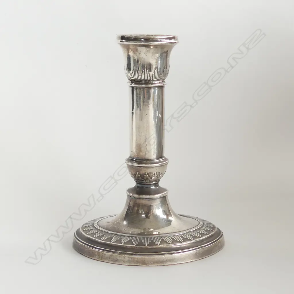 SINGLE SILVER ON COPPER CANDLE STICK H 170 MM Image 1++