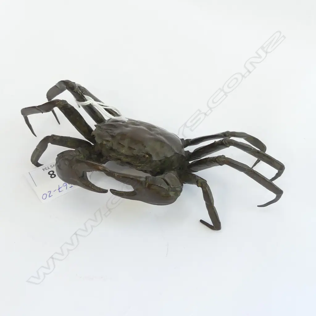 ORIENTAL BRONZE CRAB L 150MM Image 1++