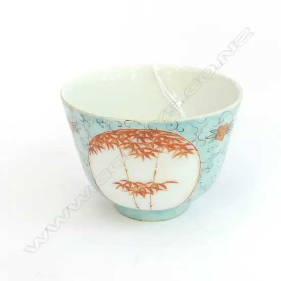 CHINESE WINE CUP w. BAMBOO DESIGN 90mm dia