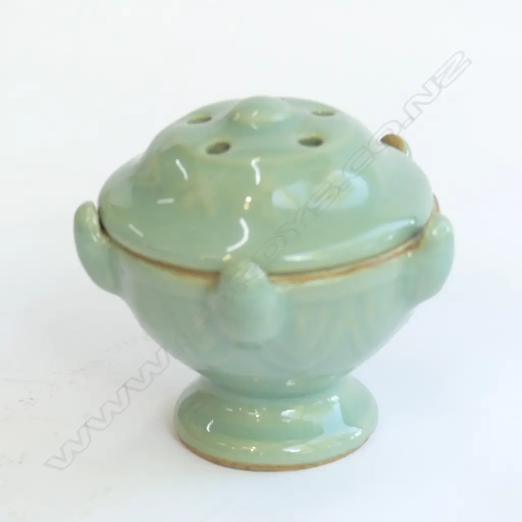 19TH C CELADON INCENSE BURNER H66MM Image 1++