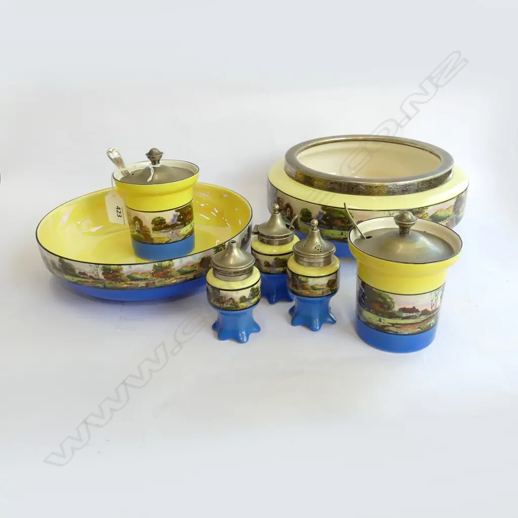 ENGLISH SERVING SET- BOWLS/CRUETS/ ETC; Image 1++