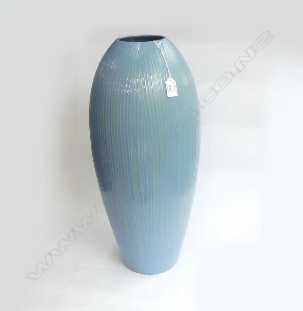 LARGE BLUE POTTERY VASE H.530mm  AF Image 1++
