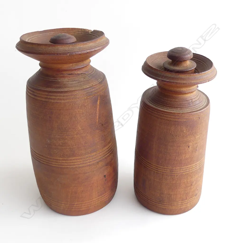 PR GRADUATED TURNED WOODEN BOTTLES Image 1++