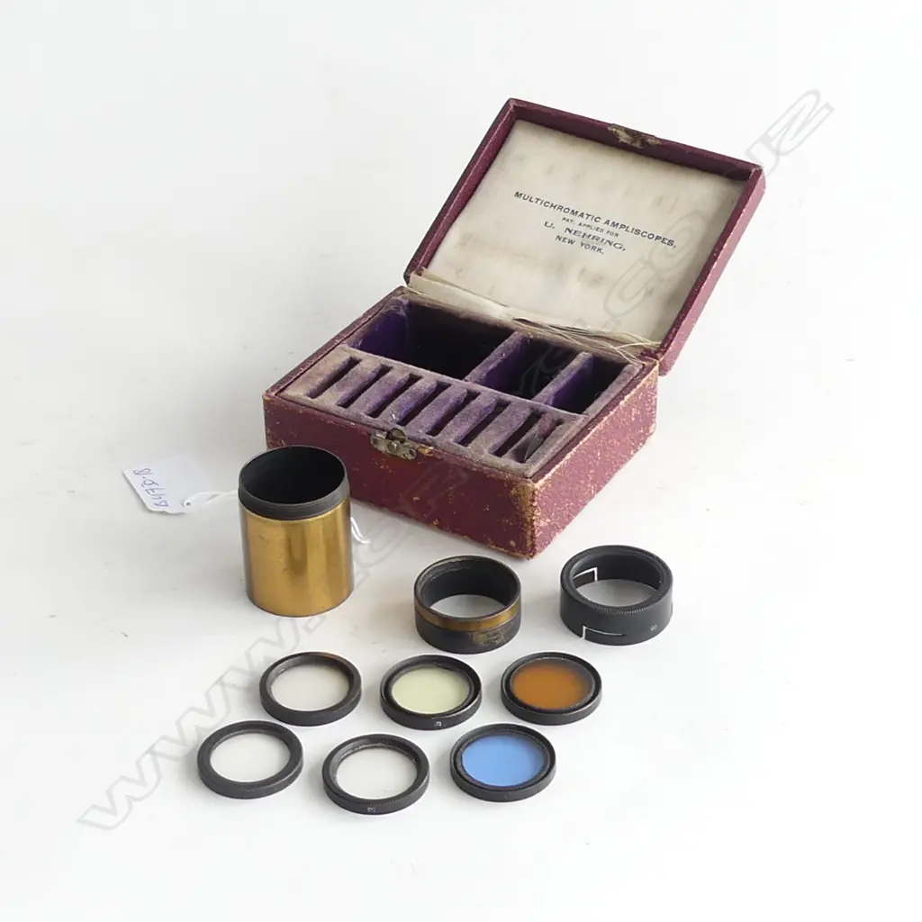 BOXED EARLY 20thC 'MULTICHROMATIC AMPLISCOPES. BRASS. MULTI LENS Image 1++
