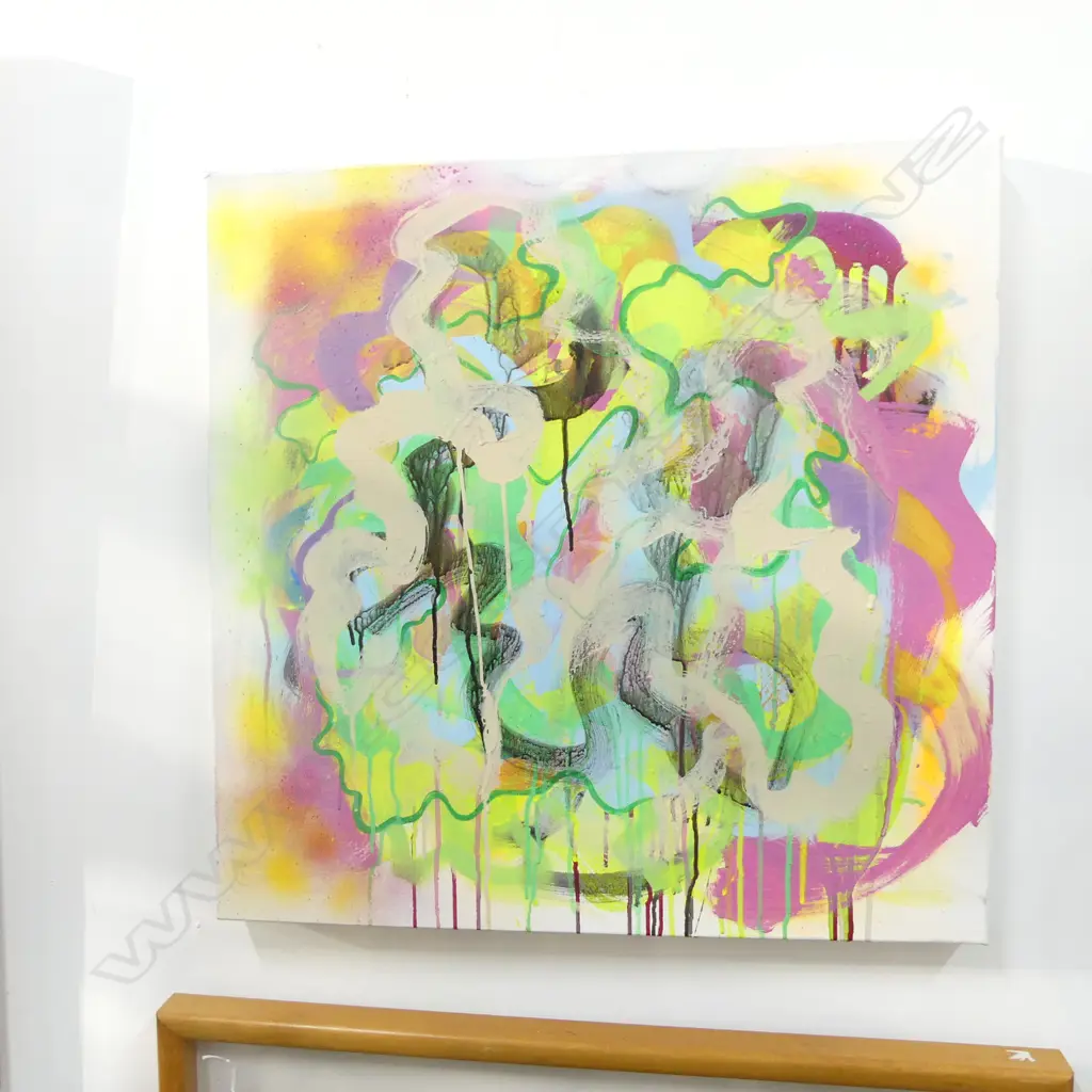 MATTHEW DOWMAN 'CLOSE TO ME' ABSTRACT OIL 605x610mm Image 1++