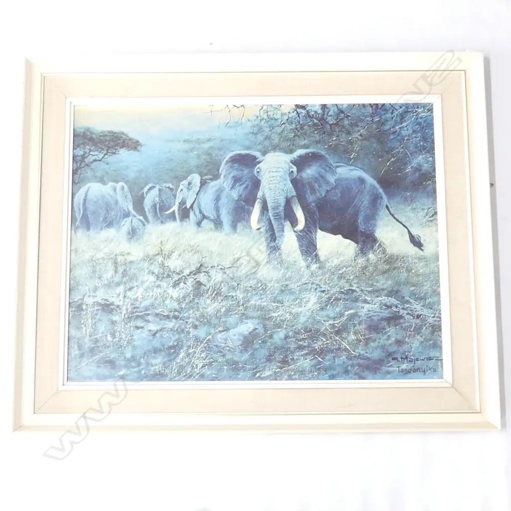 GEORGE MAJEWICZ 'ELEFANTENHERDE' PRINT 550x720mm,  Image 1++