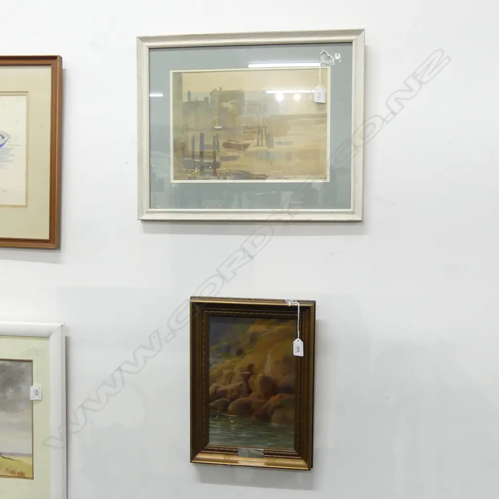 FITZGERALD 'THE OLD ST PAUL'S WHARF' WATERCOLOUR, SIGNED,  230 X 330MM + ONE OTHER  Image 1++