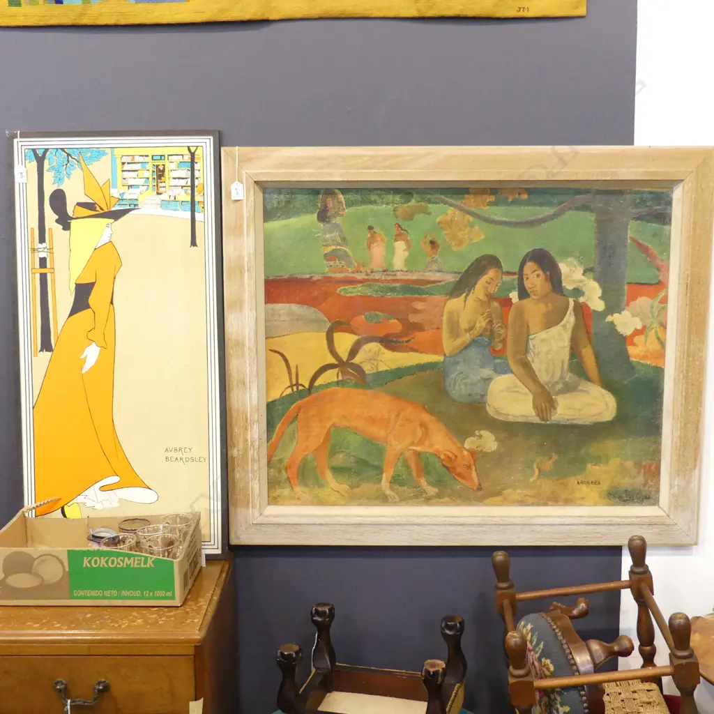 GAUGUIN 'AREAREA' LGE PRINT 690x840mm + AUBREY BEARDSLEY PRINT 880x415mm Image 1++