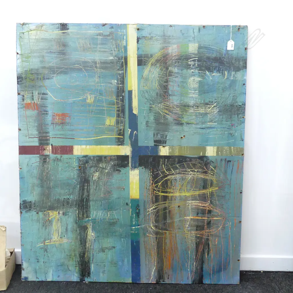 CONTEMPORARY ART WORK ARTIST UNKNOWN 1200 X 700 MM ACRYLIC 0N PLY Image 1++
