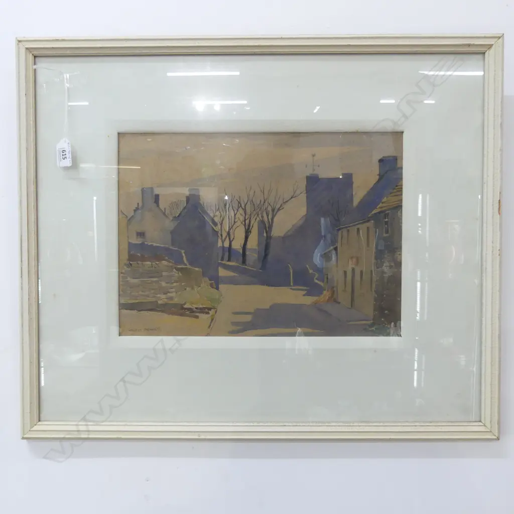 HAROLD BENNETT 'UNTITLED (VILLAGE SCENE) W/C 260x365mm Image 1++