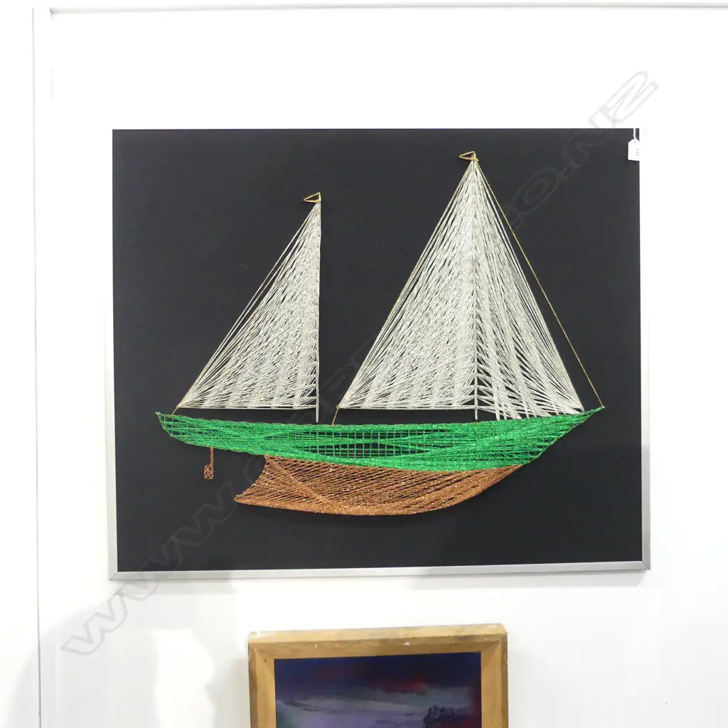 RETRO STRING NAIL ART – SAILING SHIP 890MM X 740MM Image 1++