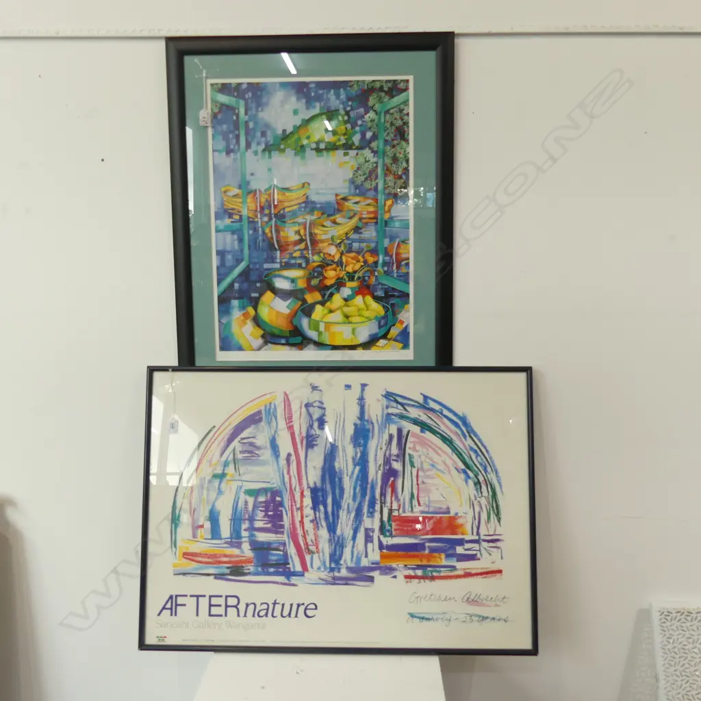 2 PRINTS; GRETCHEN ALBRECHT 'AFTERNATURE' 615x865mm + KATE JONES MADILL BOATS & STILL LIFE Image 1++