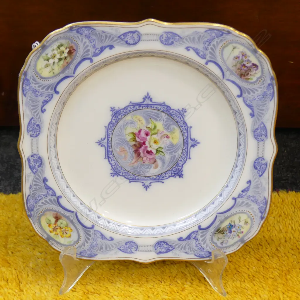 MASONS PINK REGENCY TEAPOT (REPAIRS TO LID) + MASONS FRUIT BASKET PLATE (DIA  220MM) Image 1++