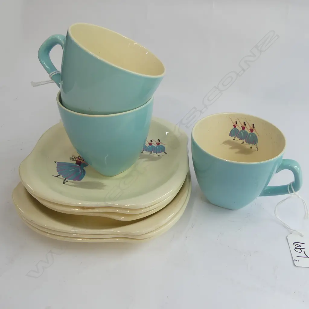 3 BESWICK CHINA C.S.P SETS BALLET PATTERN  Image 1++