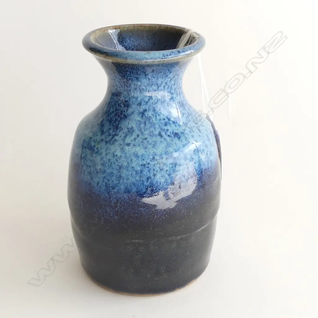 PETER STICHBURY CHUN OVER TENMOKU MALLET BODIED VASE H.135mm Image 1++