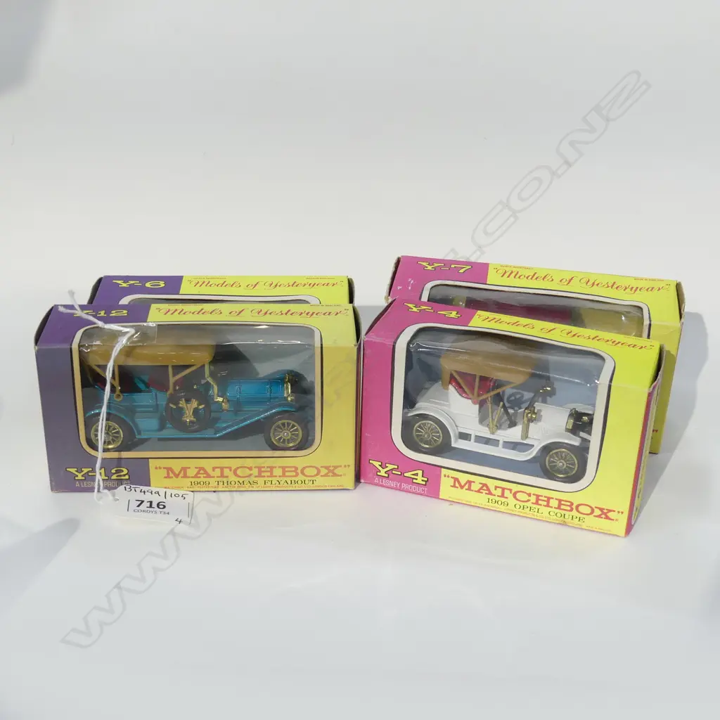 4 MODELS OF YEASTERYEAR BOXED MATCHBOX CARS Image 1++
