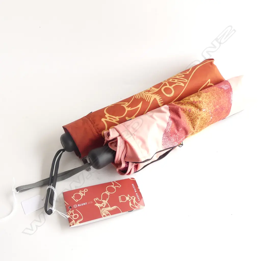 2 DESIGNER BLUNT METRO UMBRELLAS; KAREN WALKER & OTHER Image 1++