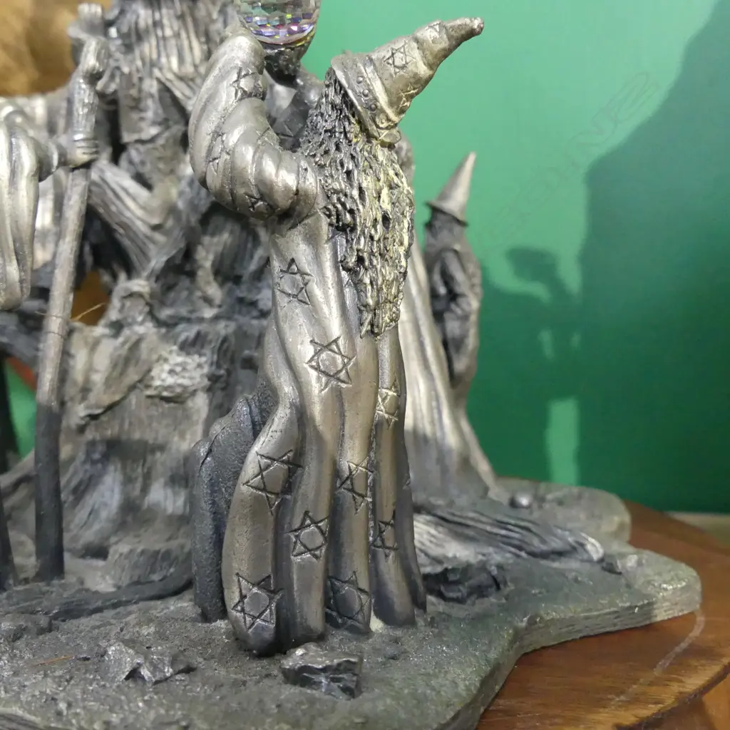 MARK LOCKER PEWTER FANTASY SCULPTURE- THE SEVEN SEEKERS OF KNOWLEDGE  Image 1++