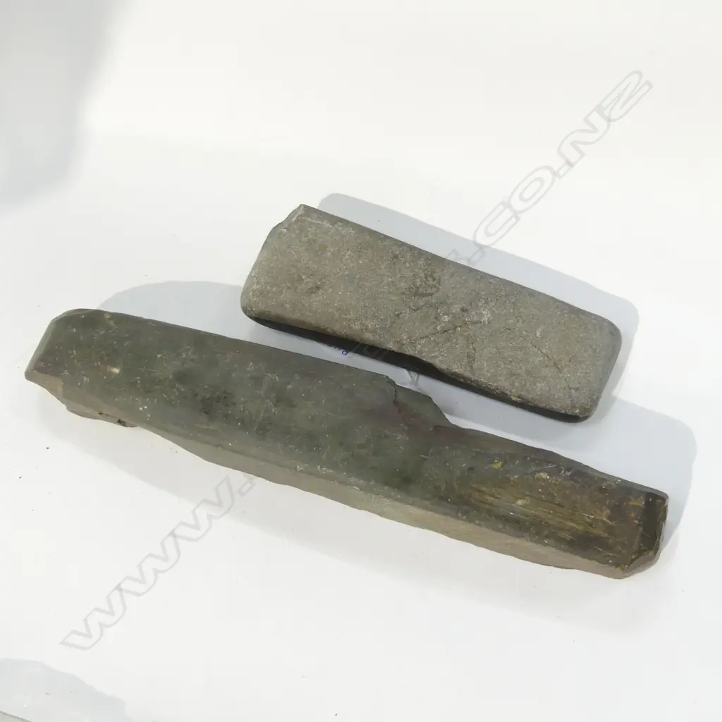 TWO PACIFIC STONE ADZE L 260 & 155MM Image 1++