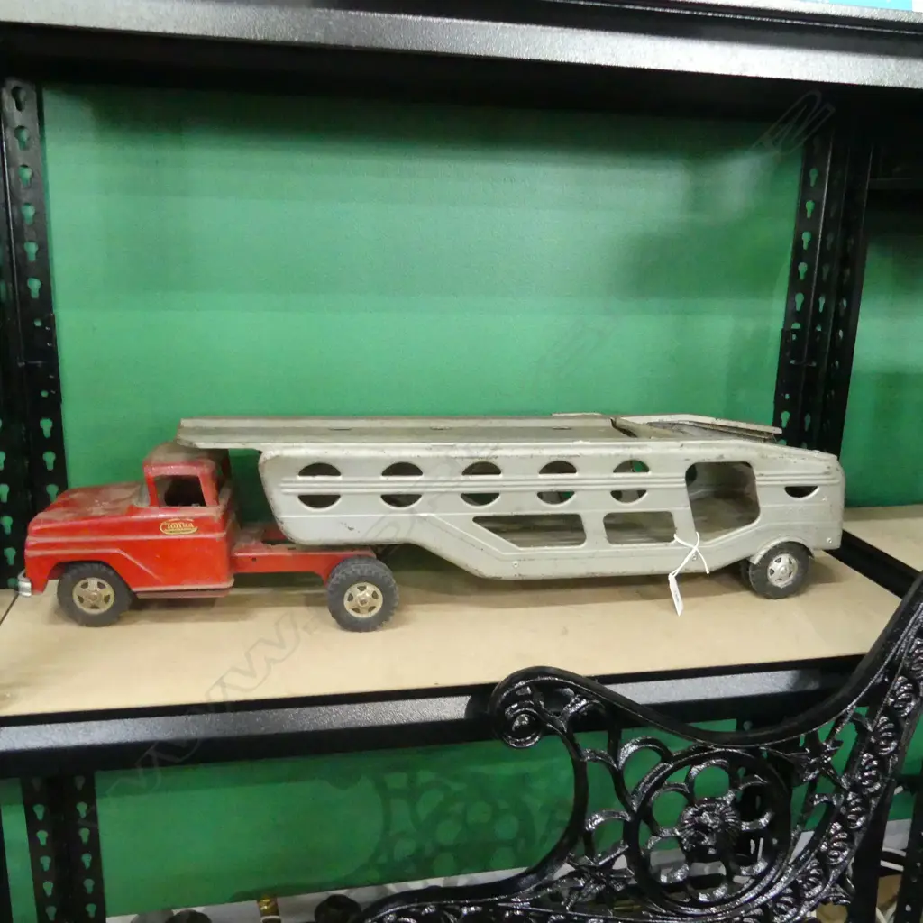 LG TONKA TRUCK CAR CARRIER L. 700MM - AGE WEAR  Image 1++