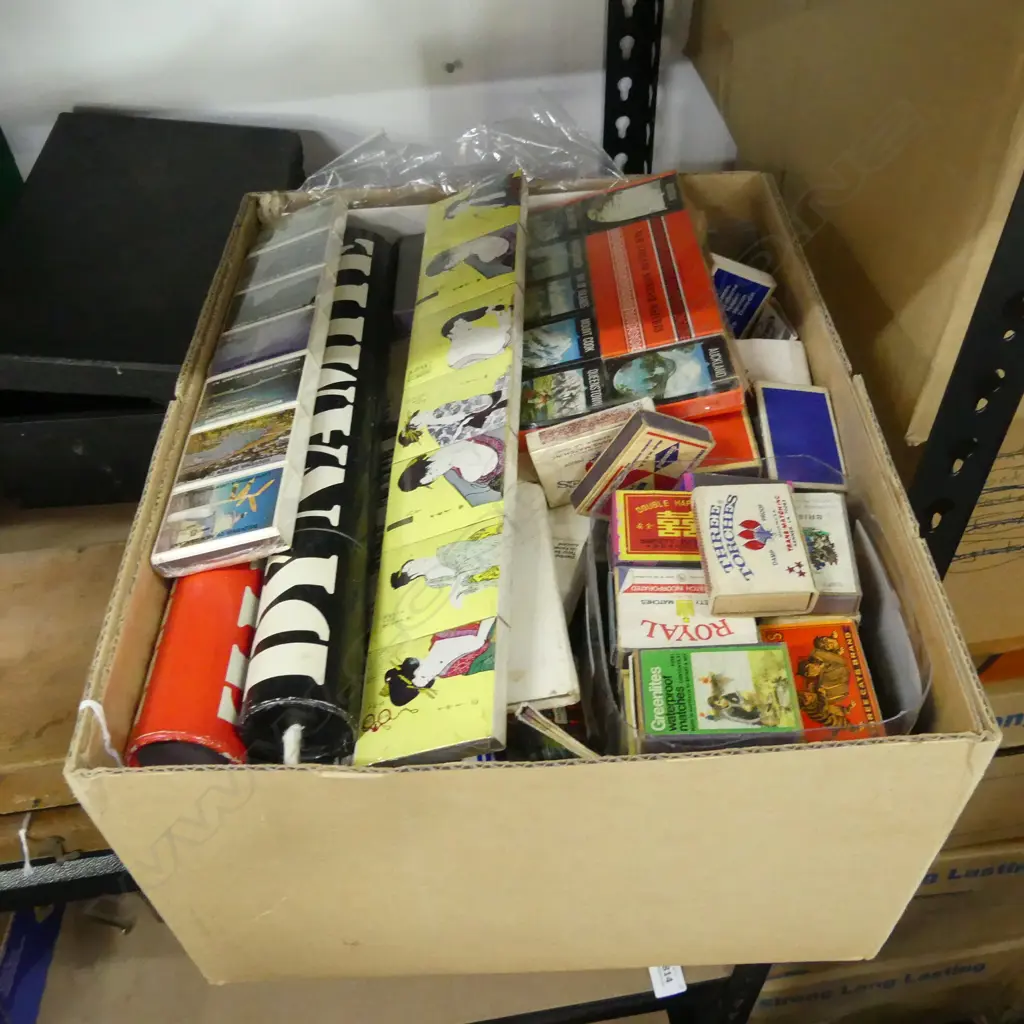 BIG BOX LOT ASST MATCHBOXES INCL SOME UNOPENED PACKETS & LONG MATCH TUBES  Image 1++