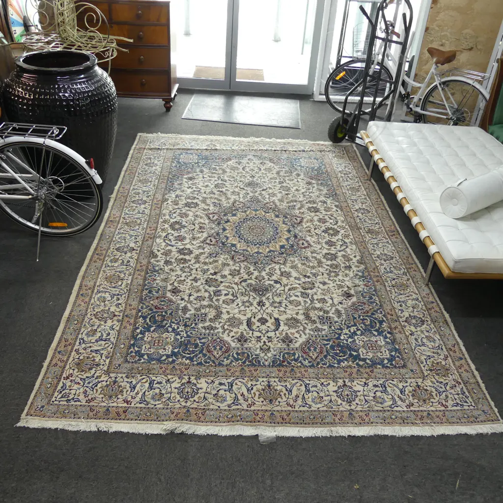 LARGE HAND KNOTTED IRANIAN NAIN CARPET 3110 x 2020mm Image 1++