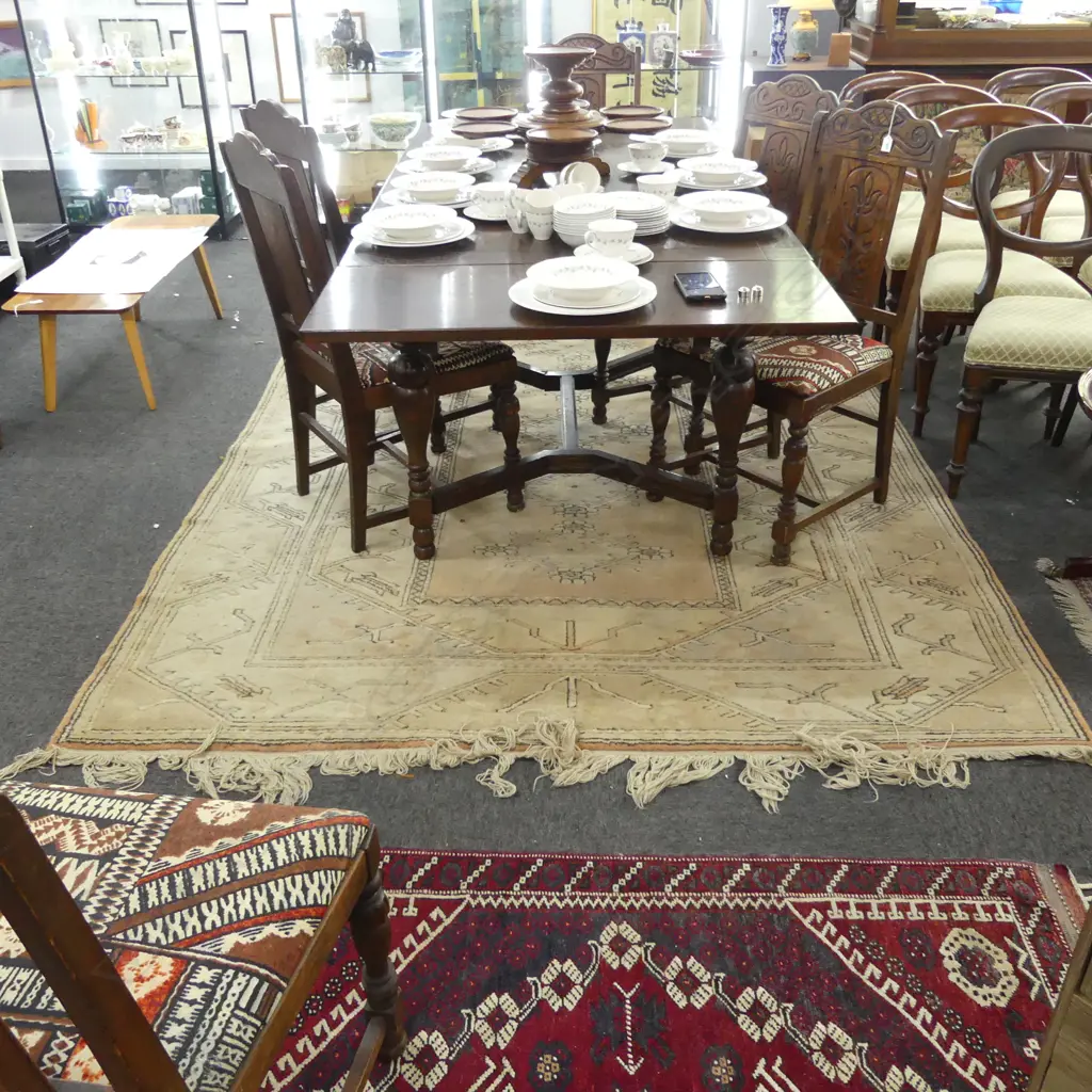 LGE PALE ALL WOOL HAND KNOTTED RUG 3x2M Image 1++