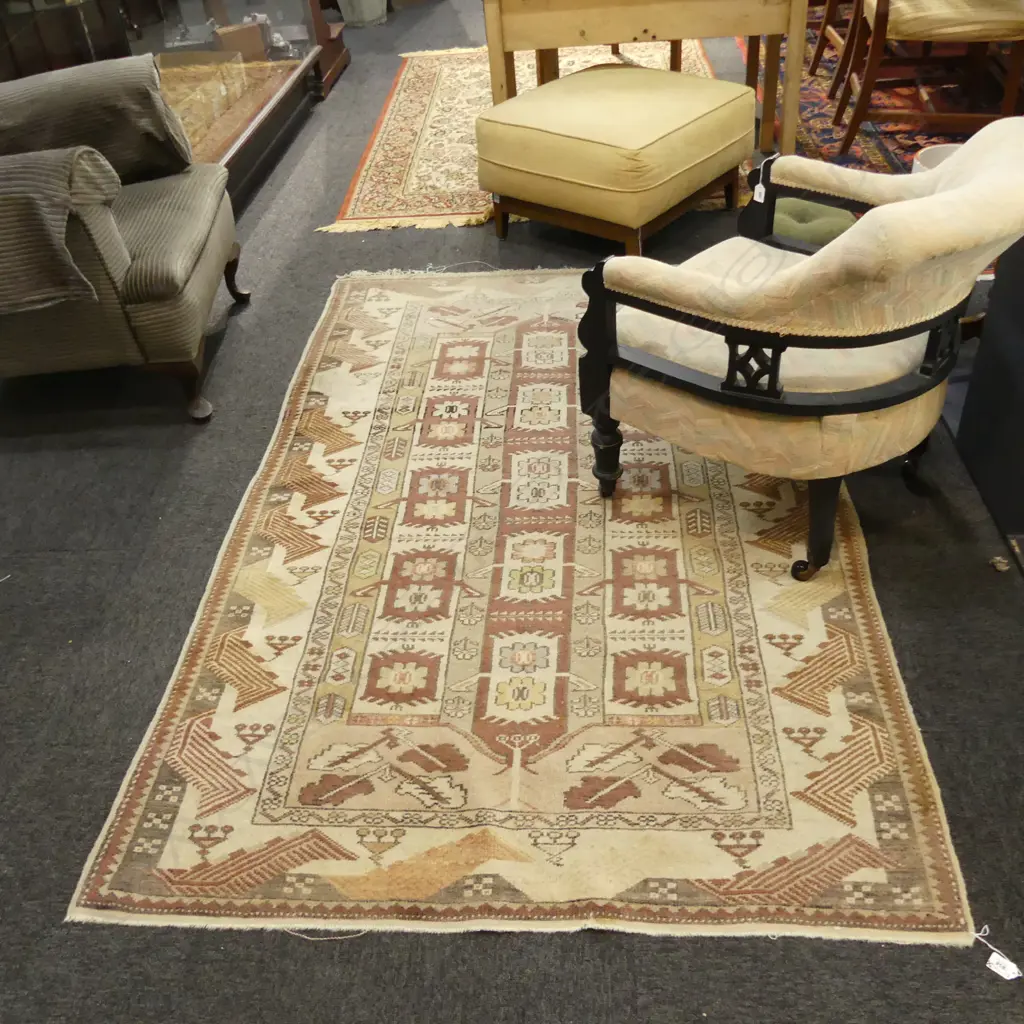 HAND KNOTTED RUG SHOWING WEAR 2000x1270mm Image 1++