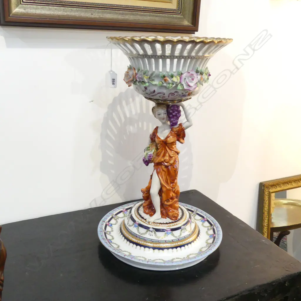 PORCELAIN FIGURAL TABLE CENTREPIECE 470mm Image 1++