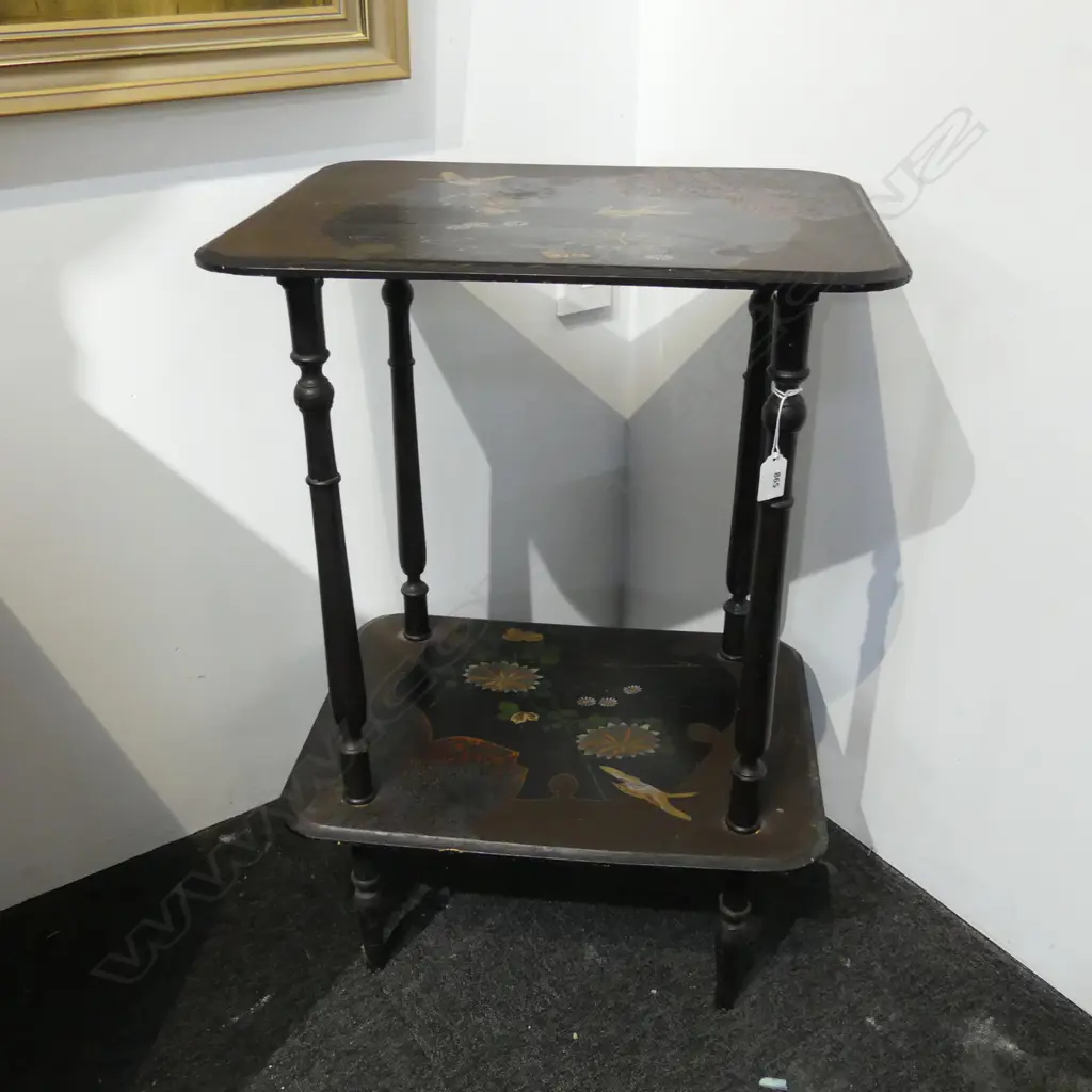 LACQUERED ORIENTAL SIDE TABLE 510x380x750mm Image 1++