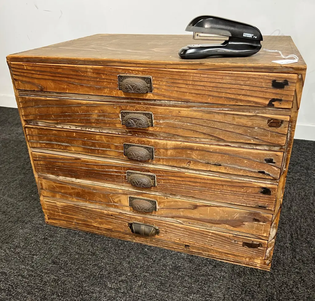 EARLY 20THC JAPANESE COLLECTOR'S CHEST 6 DRAWER 525 x 380 x 410mm Image 1++