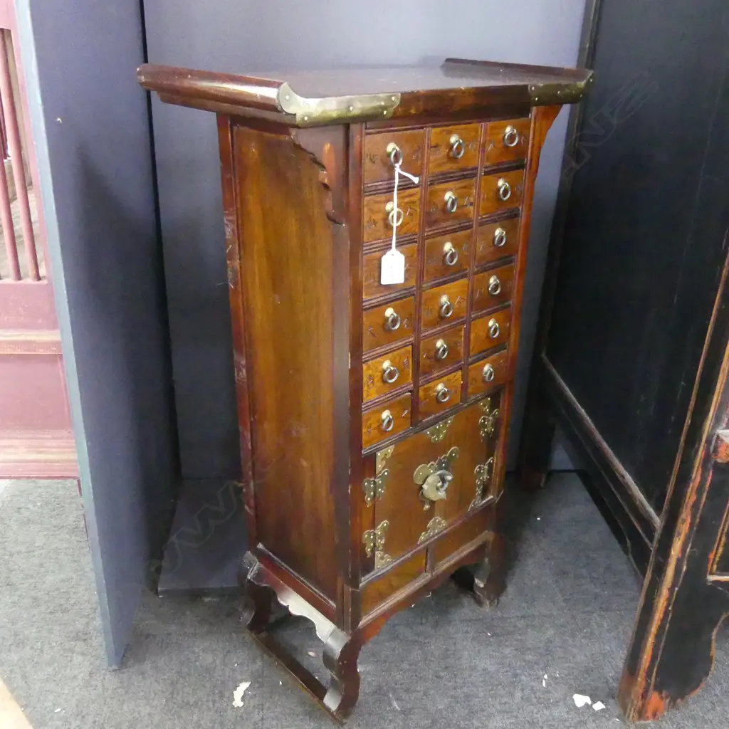 ORIENTAL CABINET w. MANY SMALL DRAWERS 500x240x820mm Image 1++