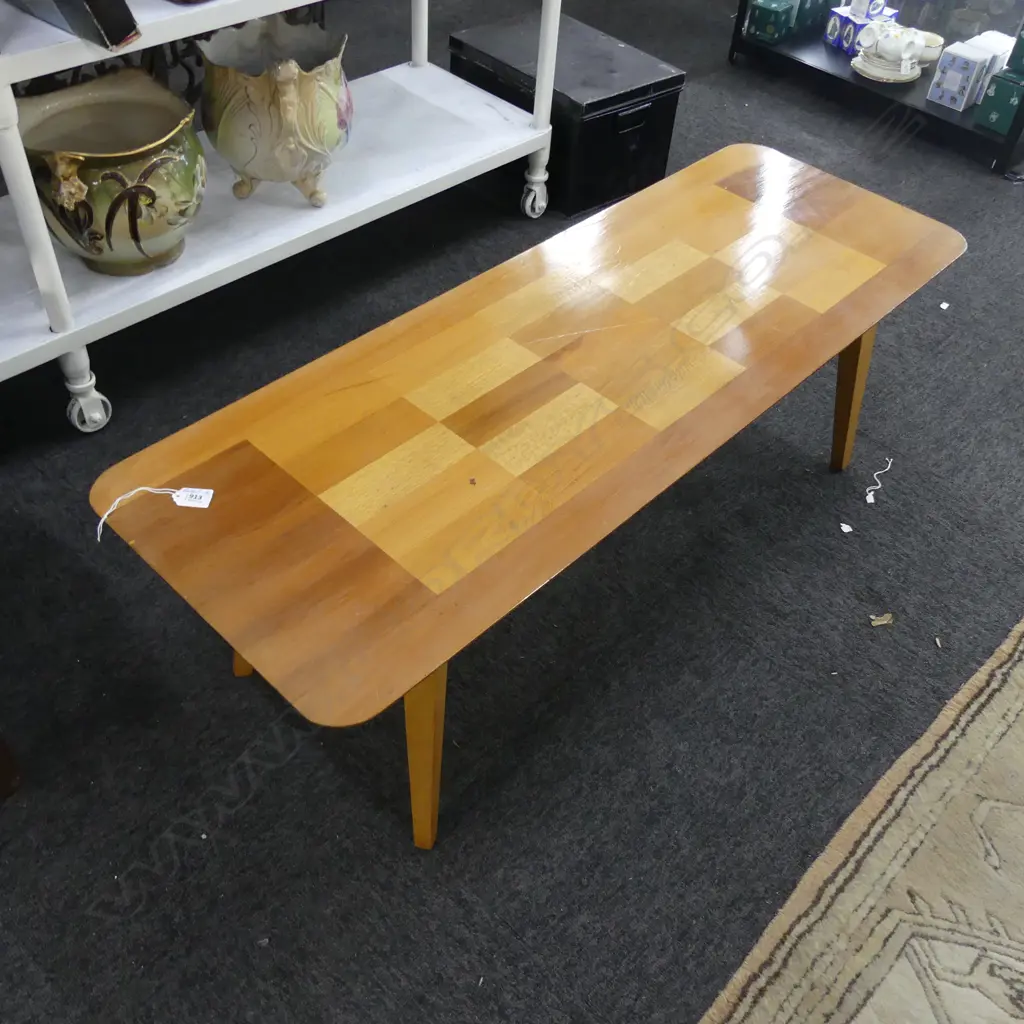 RETRO INLAID LONG COFFEE TABLE L.1140mm Image 1++
