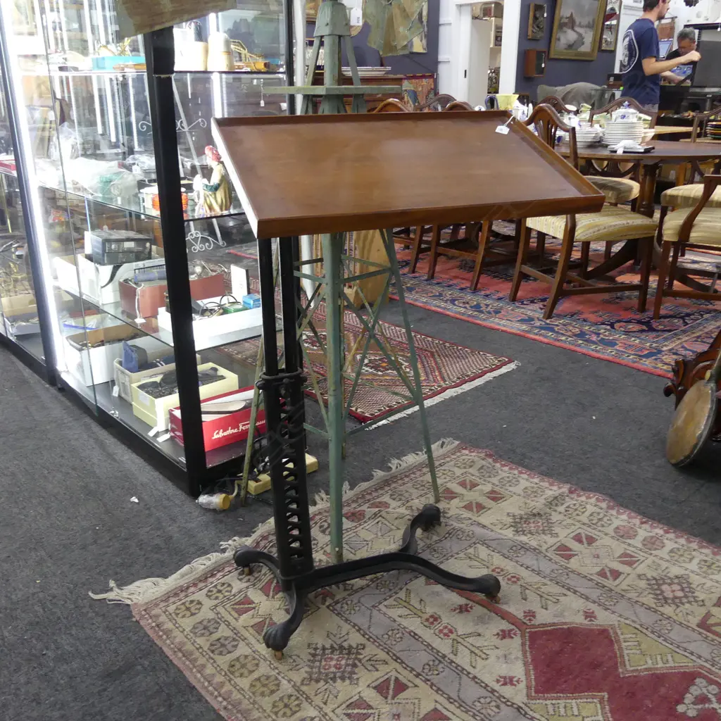 CAST IRON BASE READING/TRAY TABLE  L 640 MM Image 1++